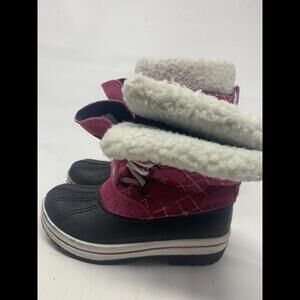 Magellan Outdoors Pink & Black Boots Girls Size 13 Thinsulate Lining